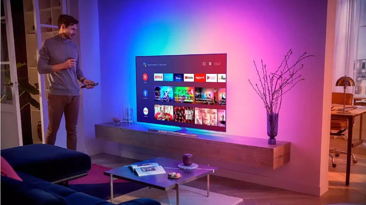 Le téléviseur Philips Ambilight 4K // Source : Philips