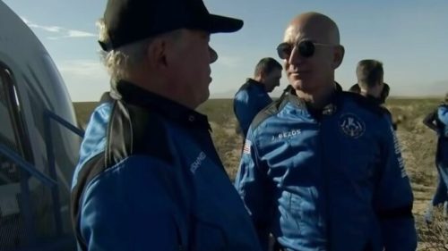 William Shatner, Jeff Bezos // Source : Blue Origin