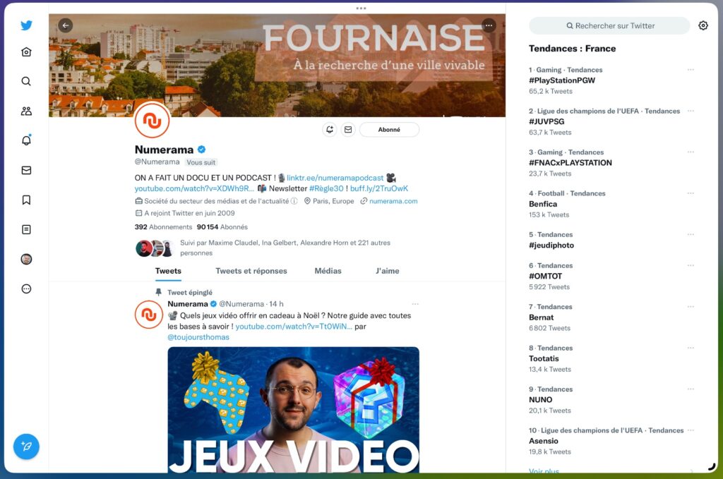 Les tendances, à droite sur Twitter, sont souvent amusantes (et parfois haineuses, mais Twitter est Twitter; // Source : Numerama