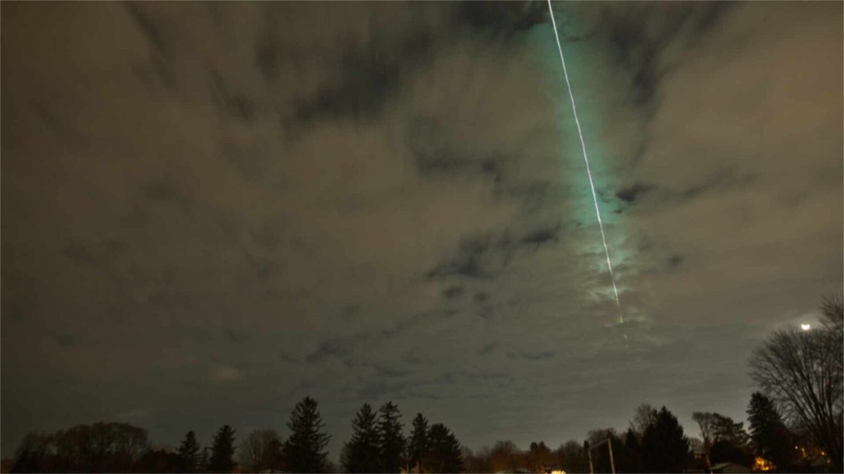 La trajectoire de WJ1 dans l'atmosphère // Source : Robert Weryk / ESA