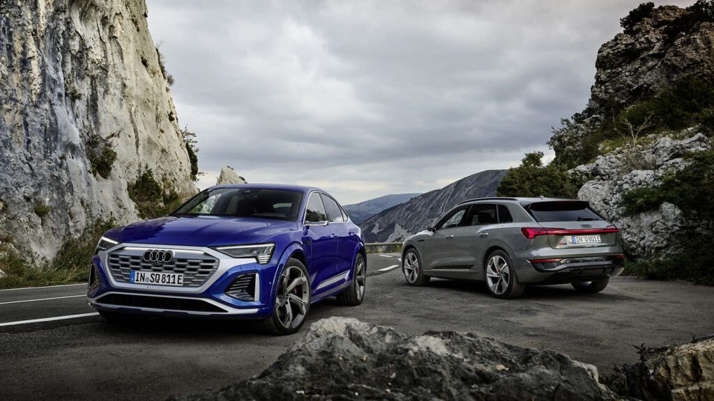 Audi Q8 e-tron dans ses deux carrosseries // Source : Audi