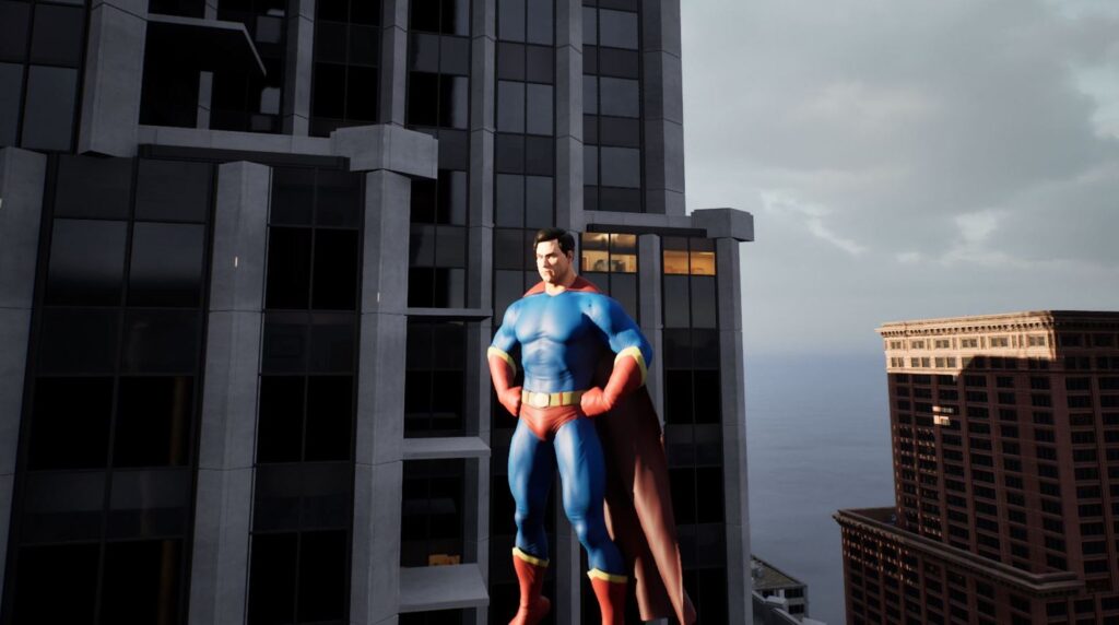 Démo technique Superman sur Unreal Engine 5 // Source : itch.io/Tyson Butler-Boschma 