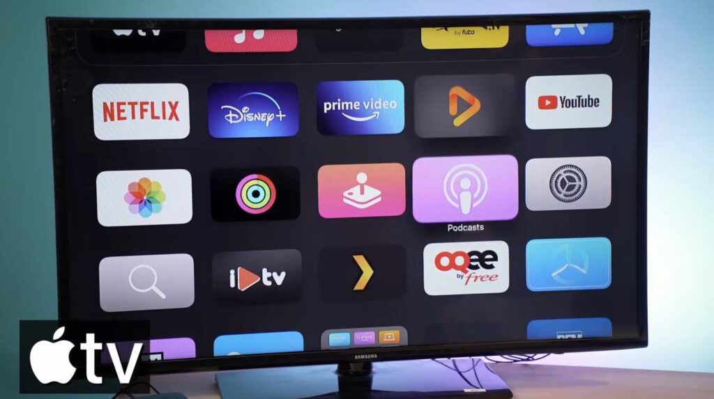 tvOS, le système de l'Apple TV, est une sorte d'iOS géant. On ouvre une application comme sur iPhone. // Source : Numerama