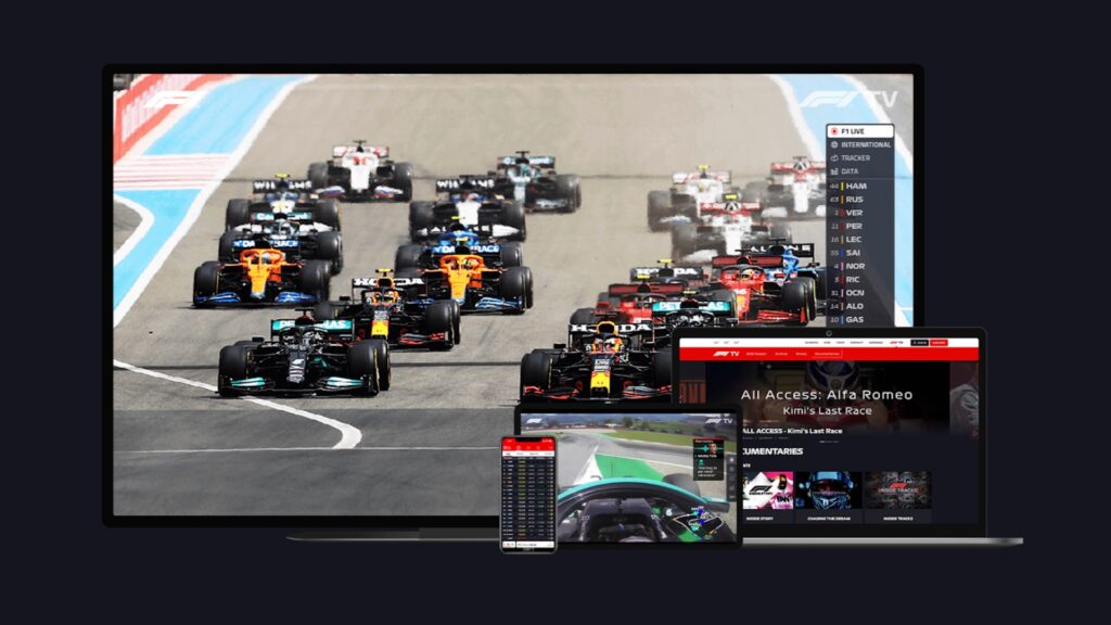 L'application F1 TV // Source : Capture d'écran