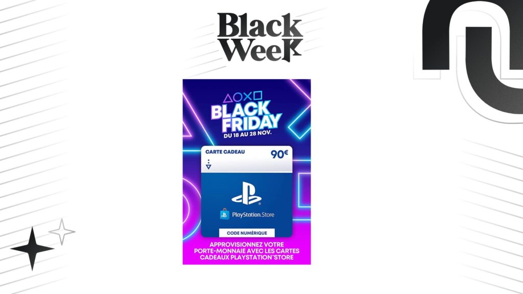 Offre Black Friday : Carte cadeau PlayStation Store Offre Black Friday : Carte cadeau PlayStation Store