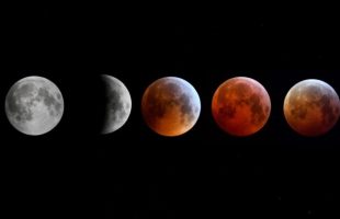Étapes d'une éclipse lunaire. // Source : Canva