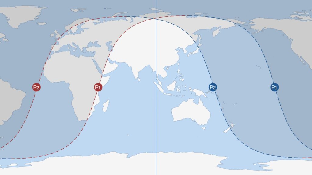 Carte de l'eclipse de Lune du 5 may 2023. // Source : IMCCE