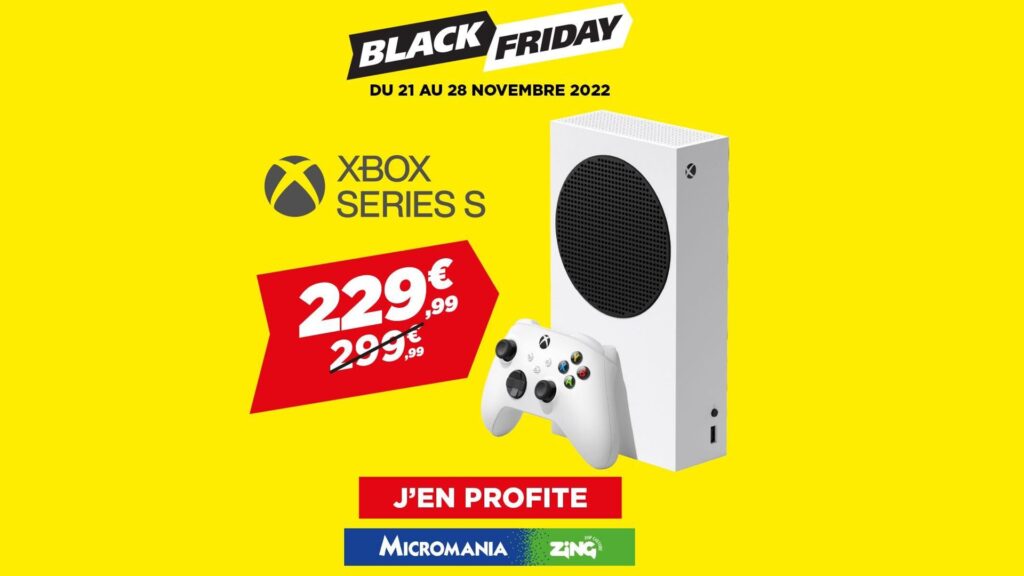 The Microsoft Xbox Series S is on sale at Micromania for Black Friday.  // Source: Micromania.