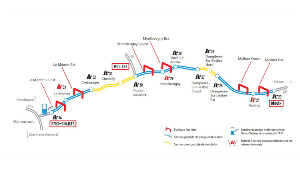 Barrier-free toll zone on the A79 // Source: Aliae