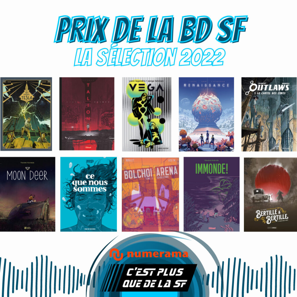 Première sélection. // Source : Prix de la BD de SF 2022