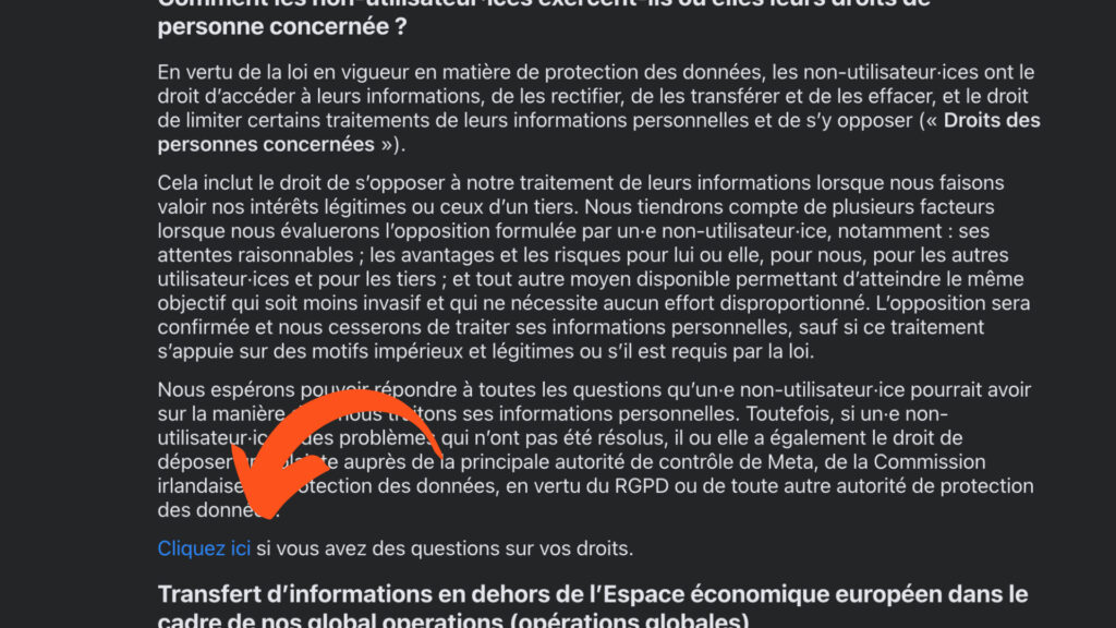 Le lien pour trouver le service en question est dissimulé dans les onglets des pages d'aides. // Source : Numerama