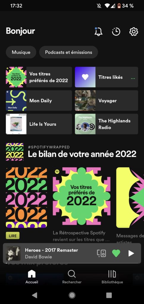 Pour regarder votre Spotify Wrapped, cliquez sur « Lire » // Source : Capture d'écran Numerama / Spotify Pour regarder votre Spotify Wrapped, cliquez sur « Lire » // Source : Capture d'écran Numerama / Spotify
