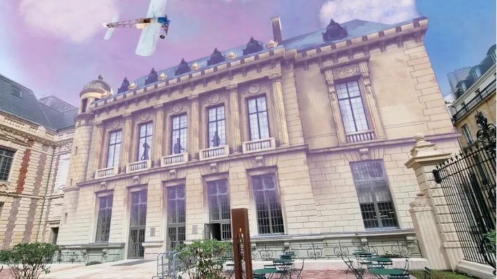 À la BnF, la caméra Snapchat permet de revoir le bâtiment il y a plusieurs années. // Source : Numerama À la BnF, la caméra Snapchat permet de revoir le bâtiment il y a plusieurs années. // Source : Numerama