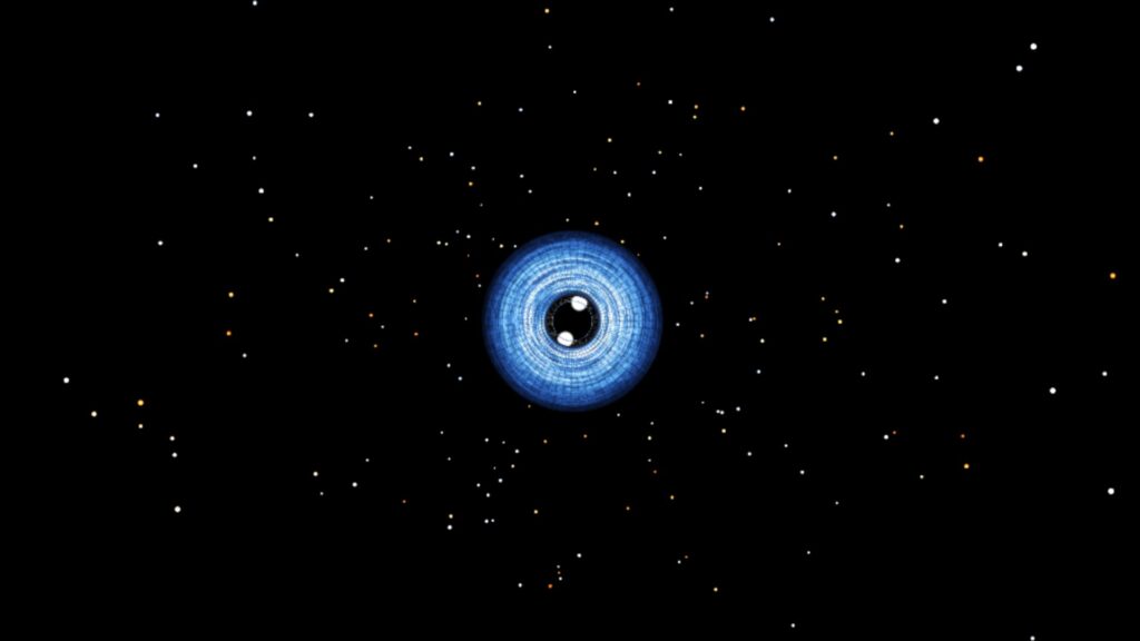 C'est une belle simulation de trou noir que propose ScienceClic sur son site. // Source : ScienceClic Blackhole Site