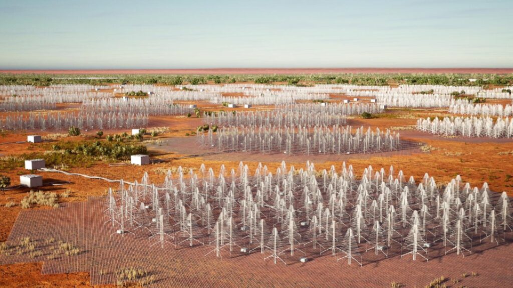 Les antennes du SKA situées en Australie. // Source : SKA Observatory