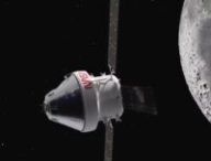 Orion repartant vers la Terre. // Source : Capture d'écran YouTube ESA