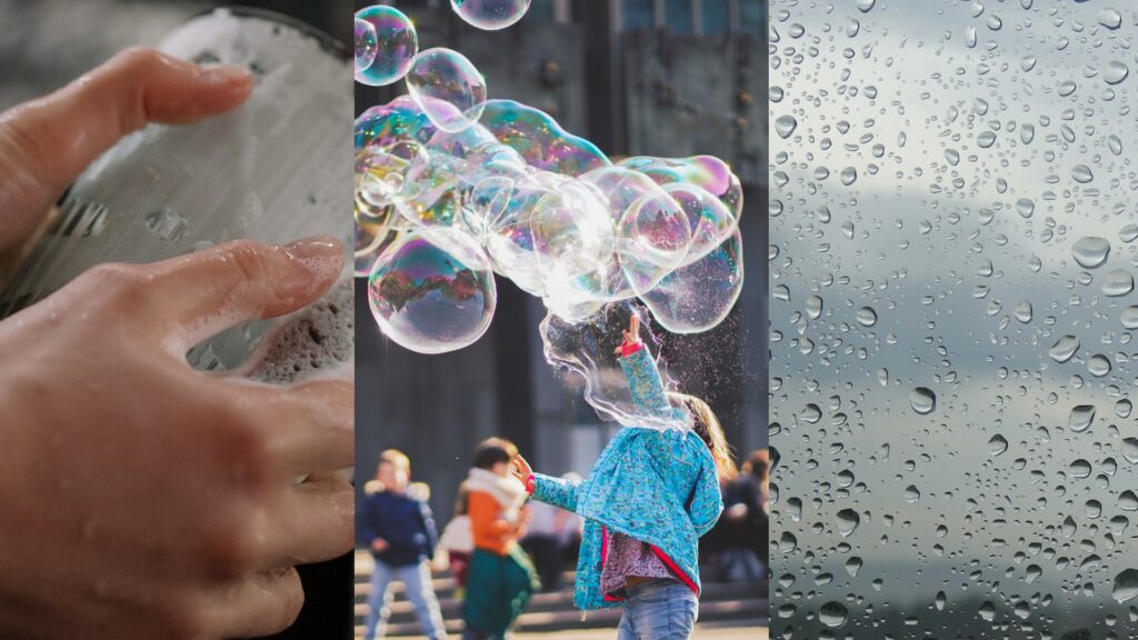 Bubbles form on all sorts of occasions.  // Source: Pexels