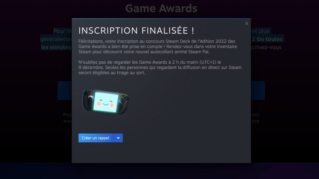 Concours Steam Deck // Source : Valve Concours Steam Deck // Source : Valve