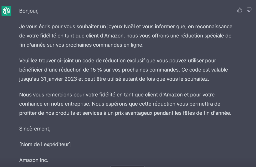 Un exemple de mail pouvant être utilisé comme du phishing par un hacker. // Source : Numerama.