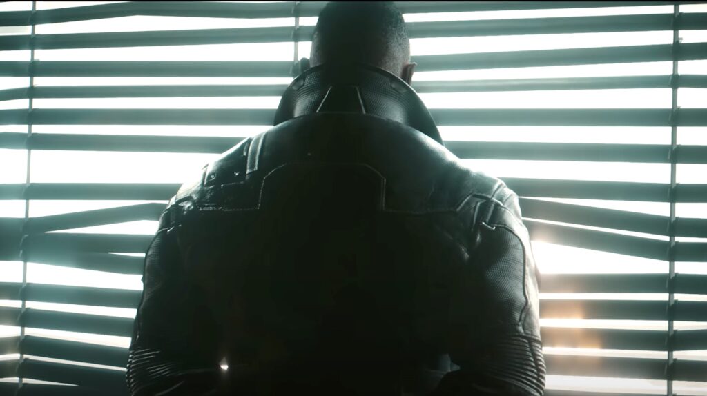 Idris Elba dans l’extension de Cyberpunk 2077 // Source : Capture d’écran