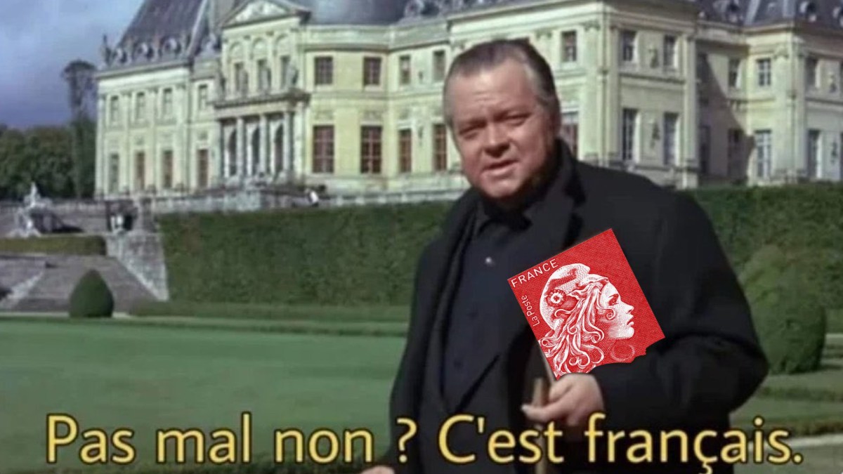 francais timbre rouge