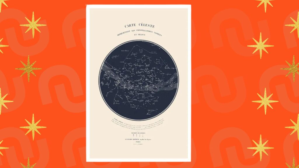 Un super poster de la carte des étoiles 