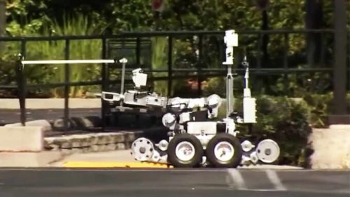 Un des robots utilisés par les forces de police de San Francisco // Source : KTVU Fox 2 San Francisco / YouTube