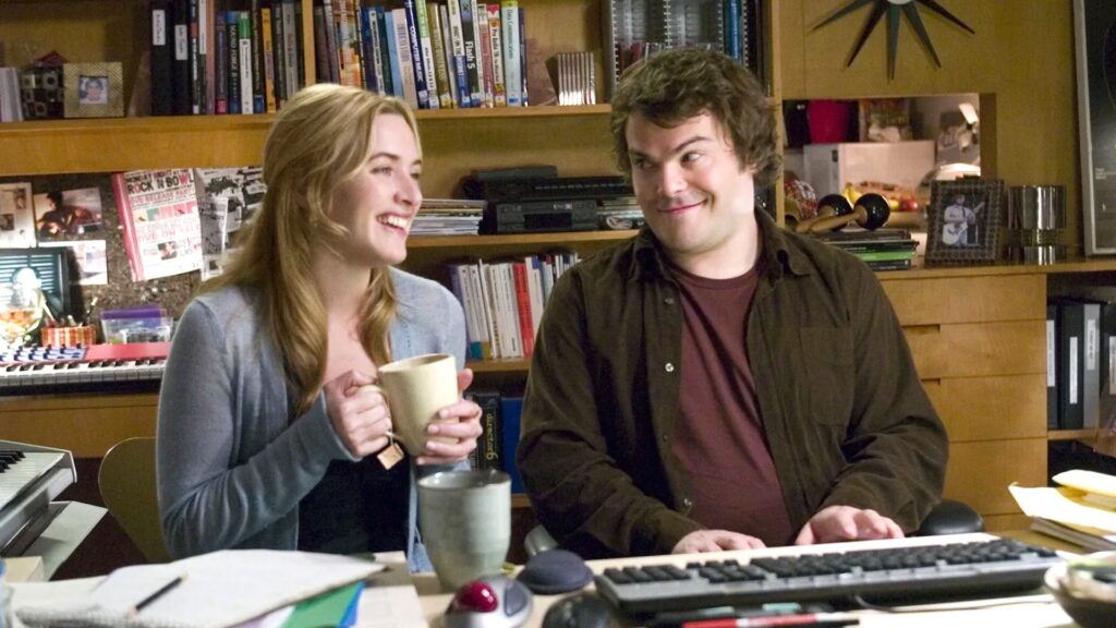 Jack Black et Kate Winslet dans The Holiday