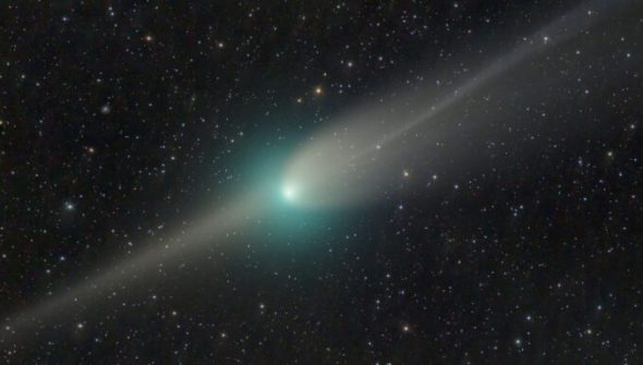 La comète C/2022 E3 (ZTF). // Source : Dan Bartlett (photo recadrée)