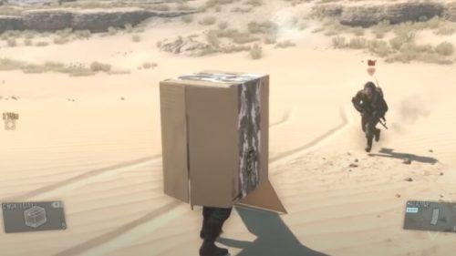 La boîte en carton dans Metal Gear Solid V: The Phantom Pain // Source : Capture d’écran YouTube