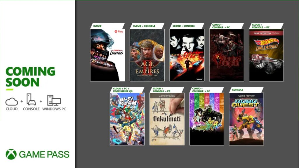 Xbox Game Pass en janvier 2023 // Source : Microsoft Xbox Game Pass en janvier 2023 // Source : Microsoft