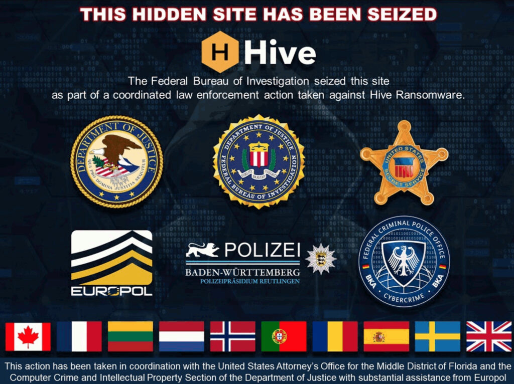 La page d'acceuil du site darknet de Hive. // Source : Numerama