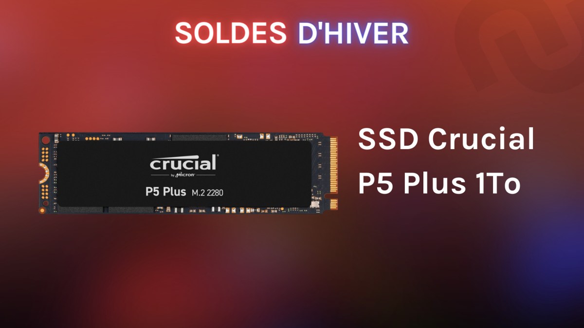 Le SSD P5 Plus de Crucial // Source : Numerama