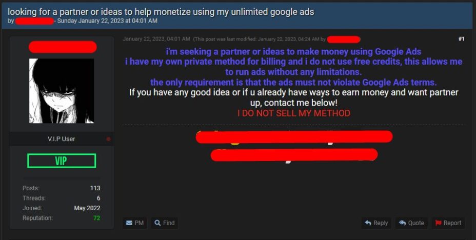 Un appel à collaborer entre pirates sur Google depuis un forum. // Source : German Fernandez Un appel à collaborer entre pirates sur Google depuis un forum. // Source : German Fernandez