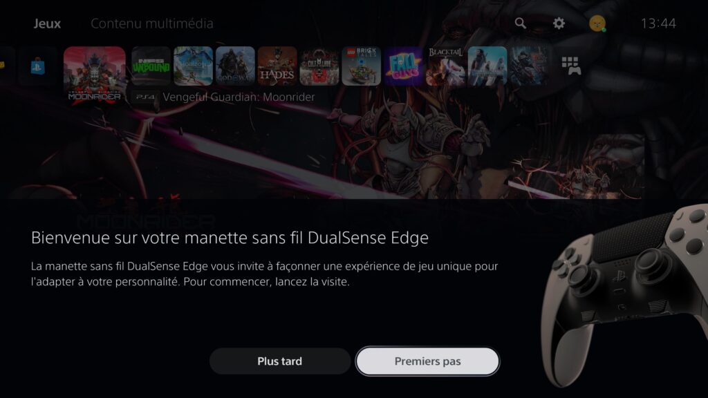 Personnalisation logicielle de la manette DualSense Edge sur la PS5 // Source : Capture d’écran PS5