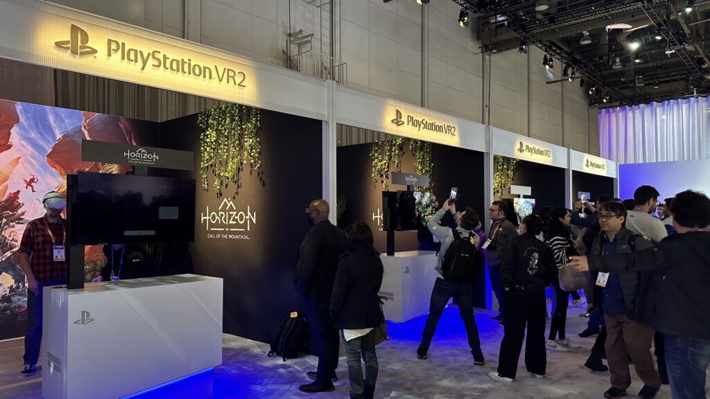 The PS VR2 is on display at CES in Las Vegas.  // Source: Numerama