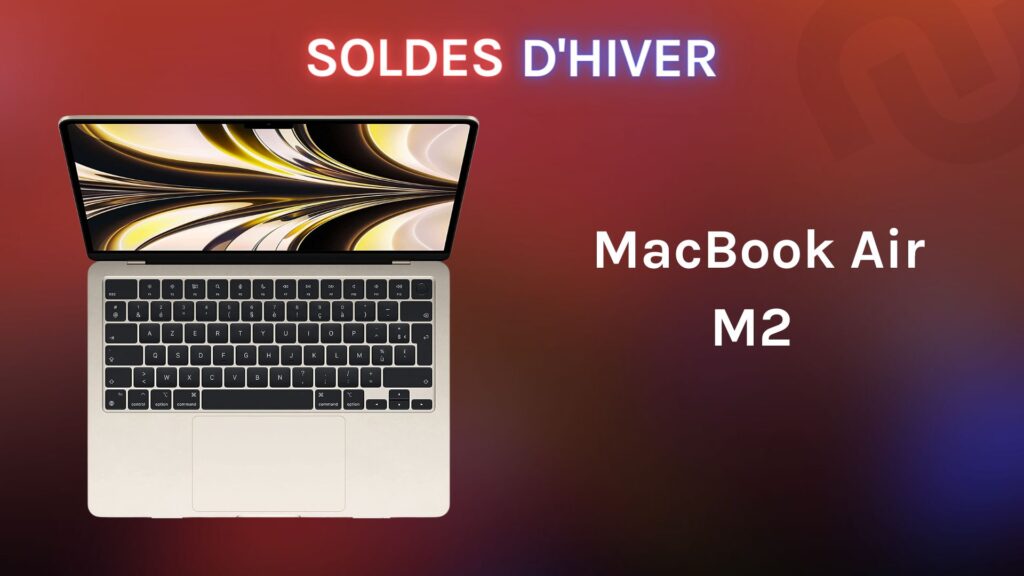 MacBook Air M2 couleur lumière stellaire // Source : montage Numerama