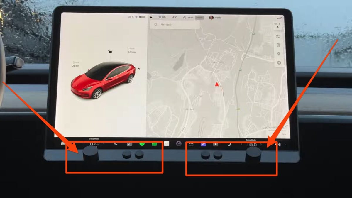 CTRL-bar développé pour les Model 3 et Y de Tesla // Source : Capture video Greenmission