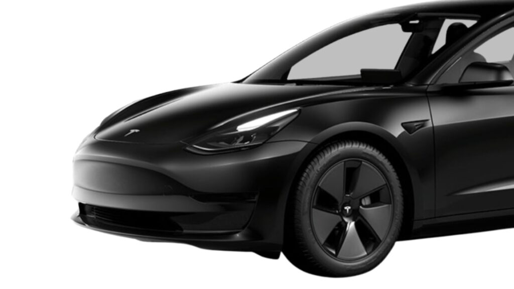 La Tesla Model 3 sans système d'ultrason // Source : Tesla