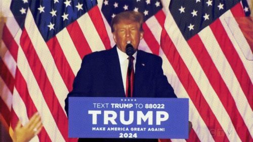 Donald Trump annonce qu'il se présente à l'élection de 2024 aux États-Unis // Source : CTV News / YouTube