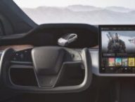 Volant Yoke dans la Model X. // Source : Tesla