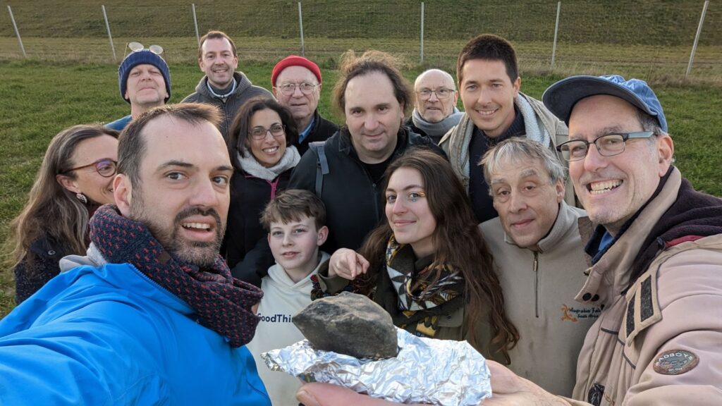 Découverte de la météorite, le 15 février 2023. // Source : FRIPON/Vigie-Ciel