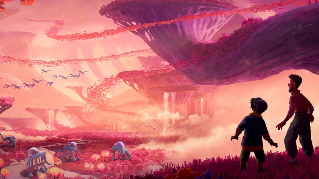 Les magnifiques paysages d'Avalonia, l'étrange voyage // Source : Disney+