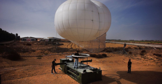 Le ballon d'espionnage Skystar 3000 en Israel en 2015 // Source : Skystar