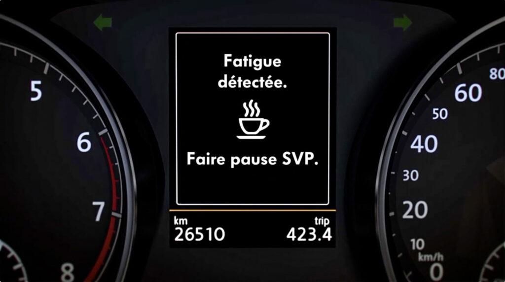 Alerte vigilance du conducteur VW // Source : Volkswagen