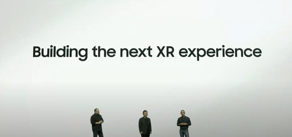 Representatives of Qualcomm, Samsung and Google at Unpacked 2023. // Source: Capture Numerama