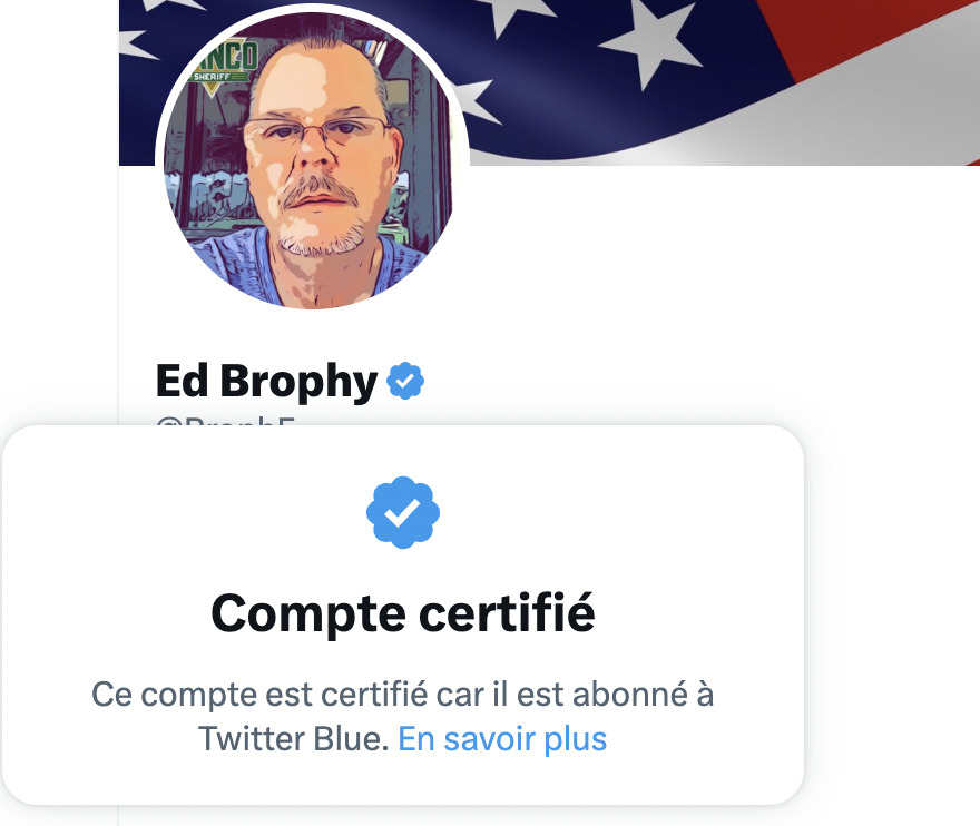 Cet internaute peu connu a un compte Twitter Blue payant