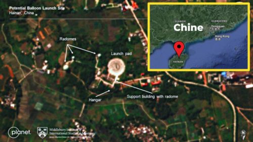 Une base de lancement sur l'Ile chinoise de Hainan // Source : MIDDLEBURY INSTITUTE OF INTERNATIONAL STUDIES/PLANET LABS