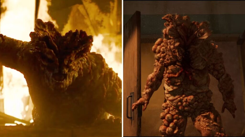 À gauche, le colosse dans la série, à droite, dans le jeu. // Source : NaughtyDog/HBO