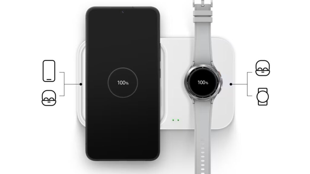 You can charge two devices at the same time with the Pad Duo // Source: Samsung